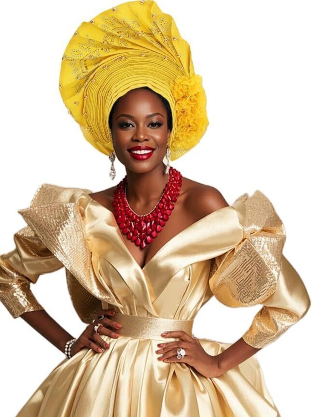 3872 Africa Nigeria Headscarf Fashion Ankara Style Suitable For Church